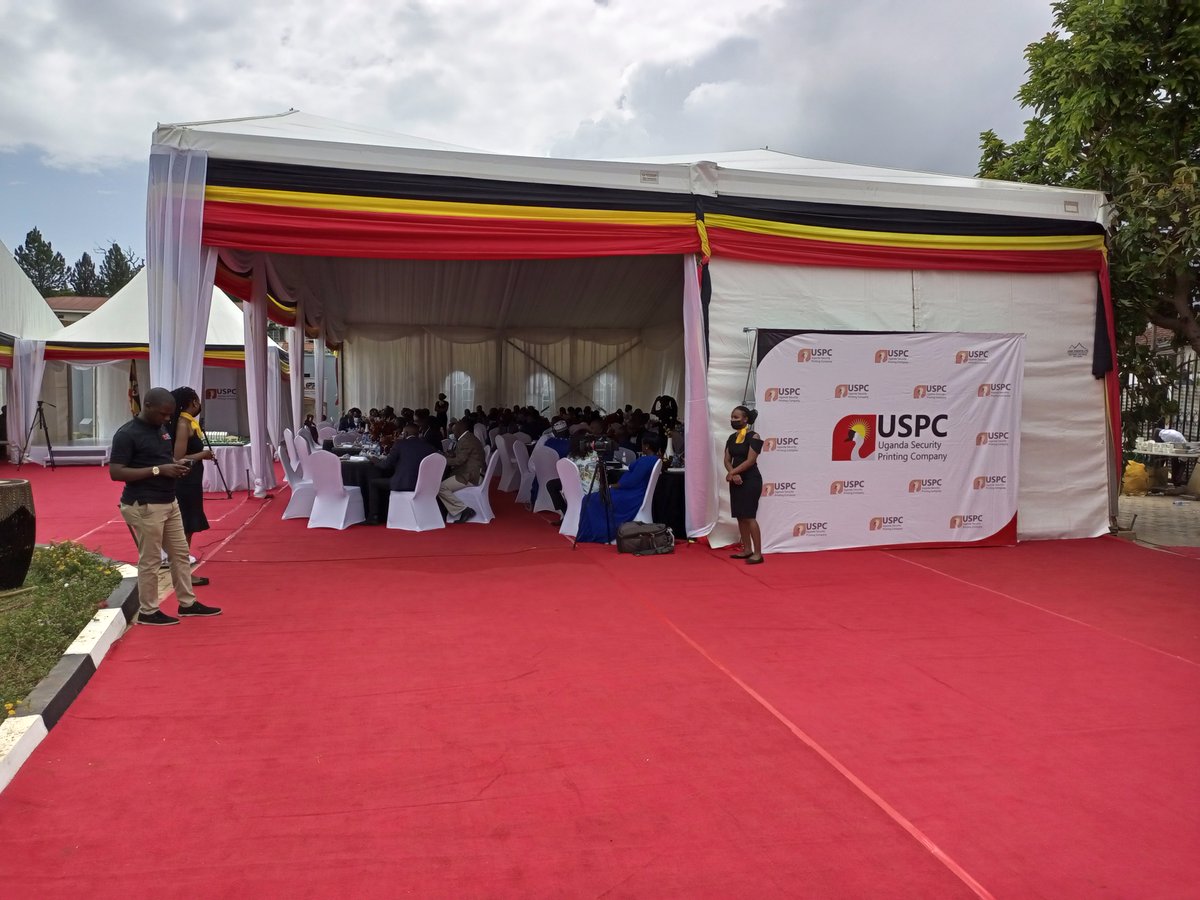 The Uganda Security Printing Company @USPCLtd, a joint venture company between @GovUganda and Veridos GmbH, a German firm, is today breaking ground on a new modern security printing factory in Entebbe. #USPCGroundBreaking