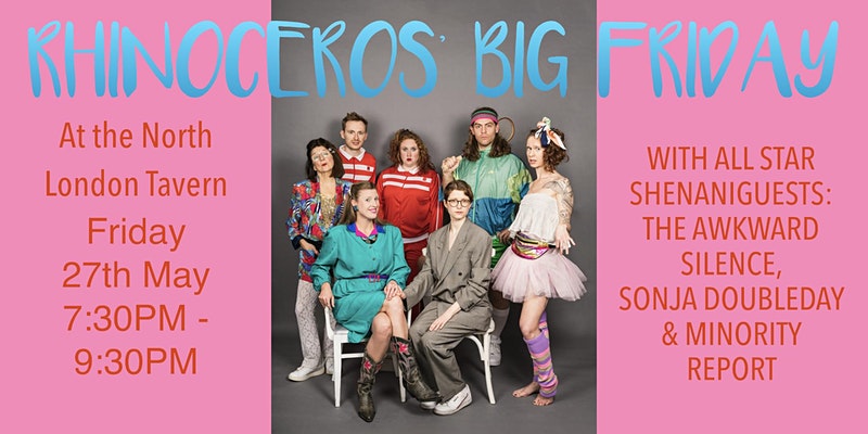 On May 27 we're headlining <a href="/Rhinoprov/">Rhinoceros</a>'s Big Friday with about 22.75 minutes of material. Run there now, and stay there for the next 9 days - this is gonna be a fun one.
eventbrite.co.uk/e/rhinoceros-b…