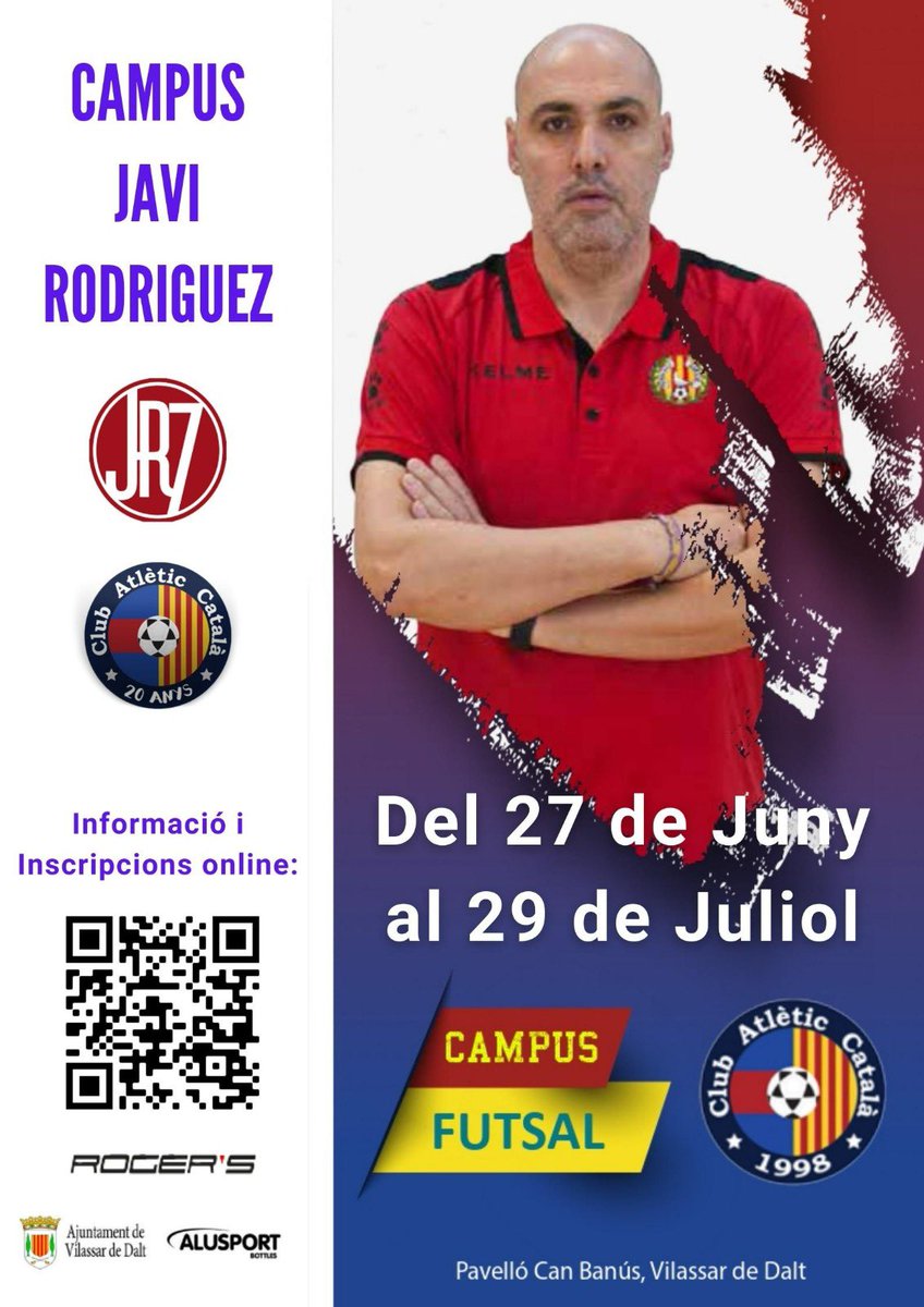 ⚽️CAMPUS D'ESTIU <a href="/javi7rodriguez/">Javi Rodriguez</a> ⚽️

No deixeu perdre aquesta oportunitat d'aprendre i gaudir a parts iguals del futbol sala, al costat d'un dels millors jugadors de la història d'aquest esport!

unbouncepages.com/campusjavirodr…