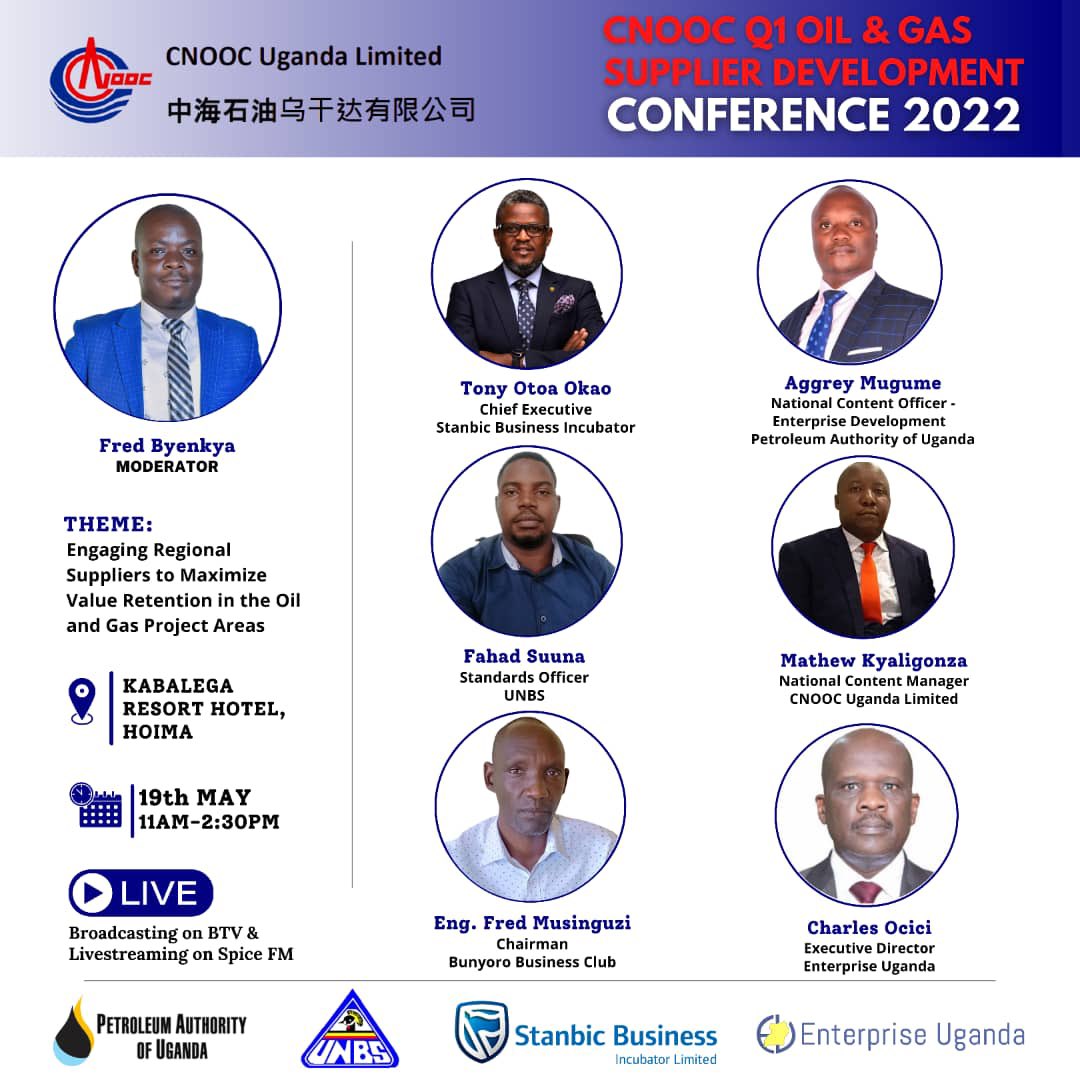 Jude_Mugabi's tweet photo. What are the available opportunities for @Bunyoro_Kitara SMEs during the development phase in terms of quantities &amp; timelines?

 The #CNOOCAlbertineConference panel is rich in knowledge about the sector to help the local SMEs maximize value retention. https://t.co/8a4irfRwCJ
