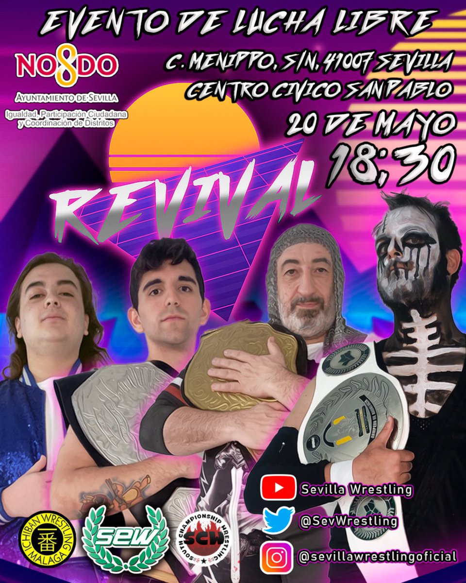 andaluciawrestl's tweet photo. Os recordamos que Revival será este viernes a partir de las 18:30 horas.
Entrada gratis hasta completar el aforo. https://t.co/ey3xzS238h