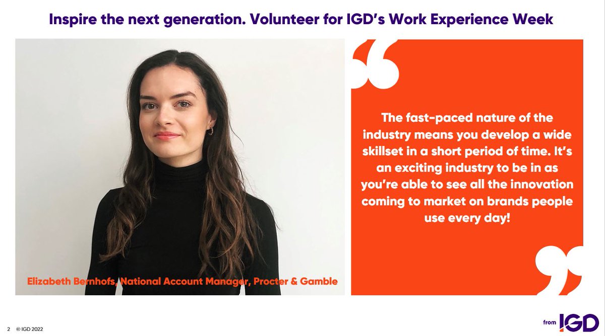 Sarah McCarthy (@sarah_igd) on Twitter photo Meet Elizabeth, one of the fantastic volunteers from @PGUK volunteering for the 23-27 May work experience week <a href="/fromIGD/">Institute of Grocery Distribution (IGD)</a>. Come along to our Sales and Marketing masterclass to hear all about Elizabeth's route into the industry! Meet Elizabeth, one of the fantastic volunteers from @PGUK volunteering for the 23-27 May work experience week <a href="/fromIGD/">Institute of Grocery Distribution (IGD)</a>. Come along to our Sales and Marketing masterclass to hear all about Elizabeth's route into the industry!