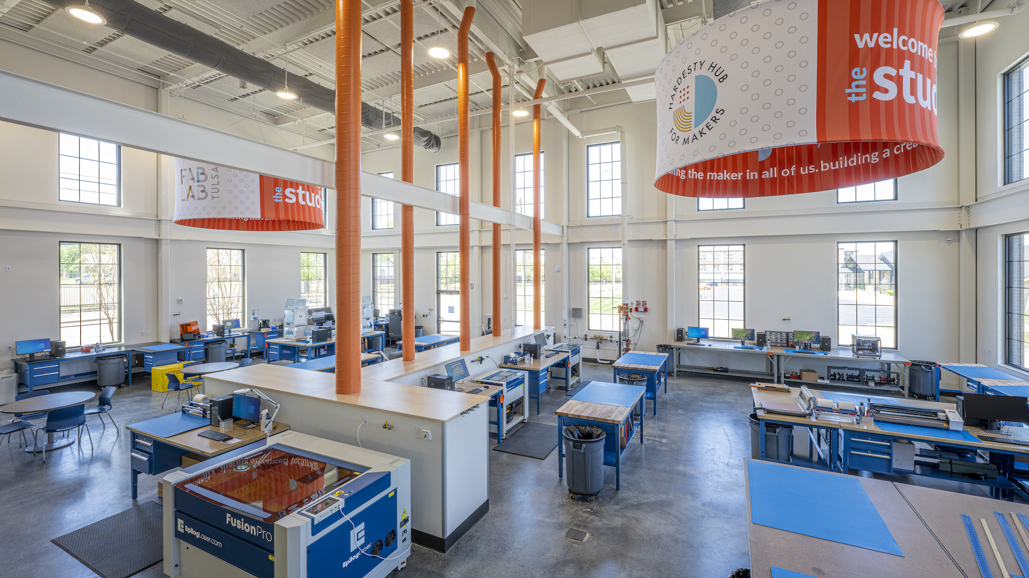 GH2 Architects, LLC on Twitter: "Take a look inside the recently opened  @fablabtulsa Hardesty Hub! The new 14,000 square foot facility is now open  to the community and ready to provide a