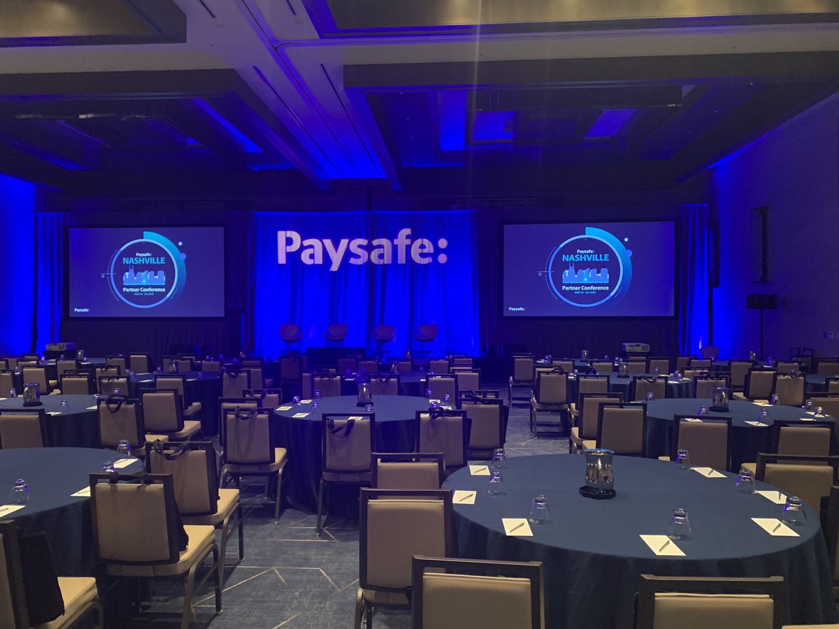 Excited to be at the Paysafe Partner Conference in Nashville today, a little glimpse before the show starts this morning!  It was a full house last night at the kickoff reception, fantastic job by our team!