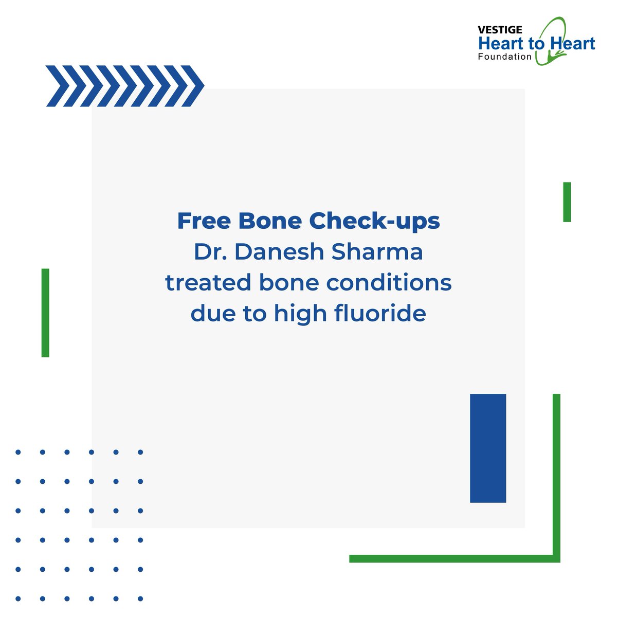 Vestigeh2h's tweet photo. Most Rajasthani villages showed a high amount of fluoride in their water, which led to bone related issues over the years. Our Orthopedic, Dr. Danesh Sharma, examined and prescribed medication for pain relief.

#vestigeheart2heart #heart2heartproject #h2h #freehealthcheckup https://t.co/lfHYi3L21m
