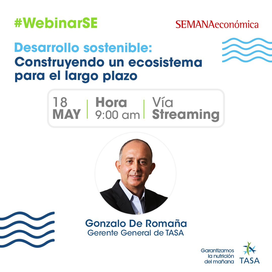 TasaOficial's tweet photo. Ya iniciamos con el #WebinarSE, que reúne a Nuestro gerente general, Gonzalo De Romaña, y líderes de distintos sectores para conversar sobre lo avanzado en desarrollo sostenible. La cita es hoy a las 9 am.
Regístrate, sin costo alguno https://t.co/2TuDGsfO7a https://t.co/a8g5dDLjMw