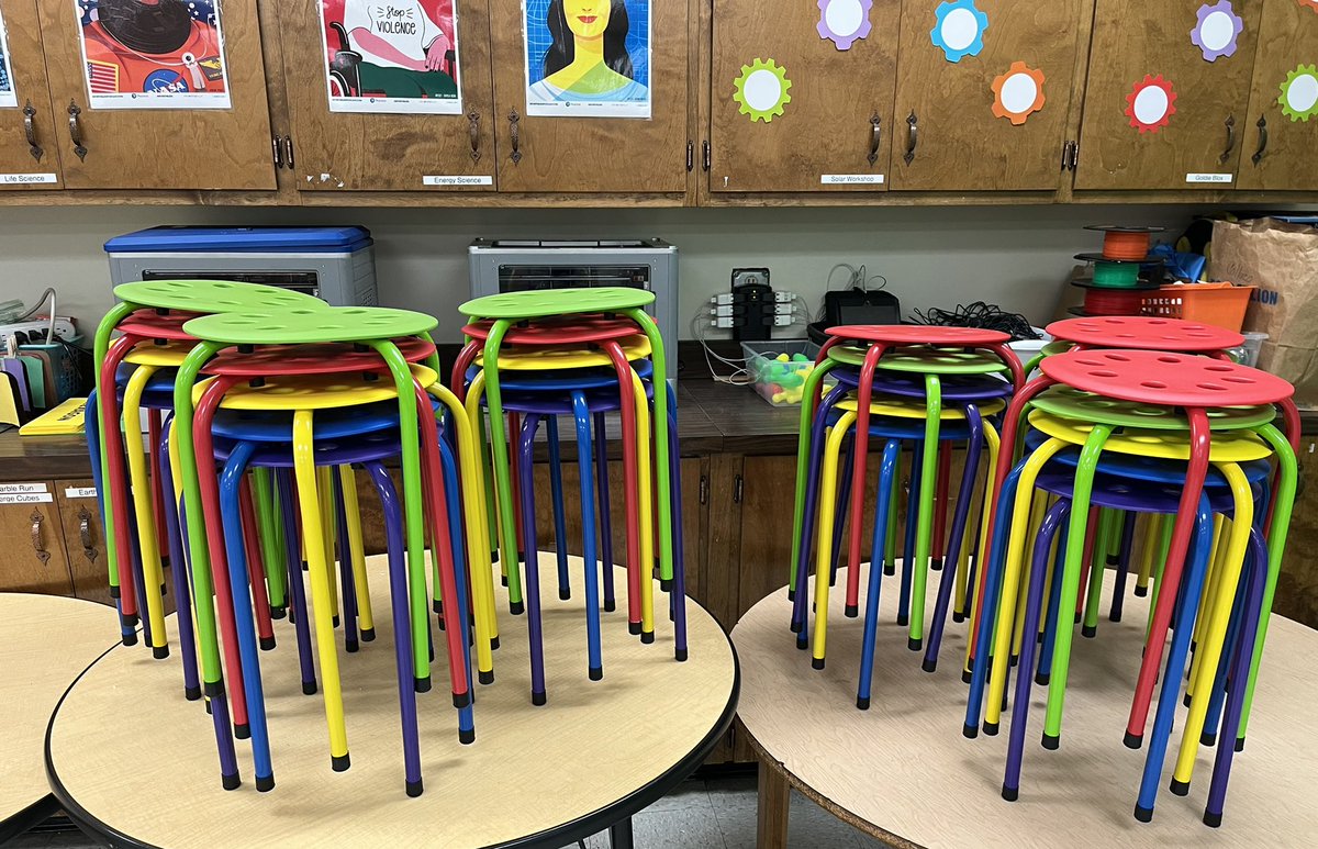 kcollazo's tweet photo. Look what came to the @sfltrojans #STEM Lab!๐
Thank you @JulieMac2020 for supporting our vision of STEM integration for our #ElementaryEngineers! These stools will make whole room to small group activity transition so much easier!๐ https://t.co/Tq0Wk4qF5C