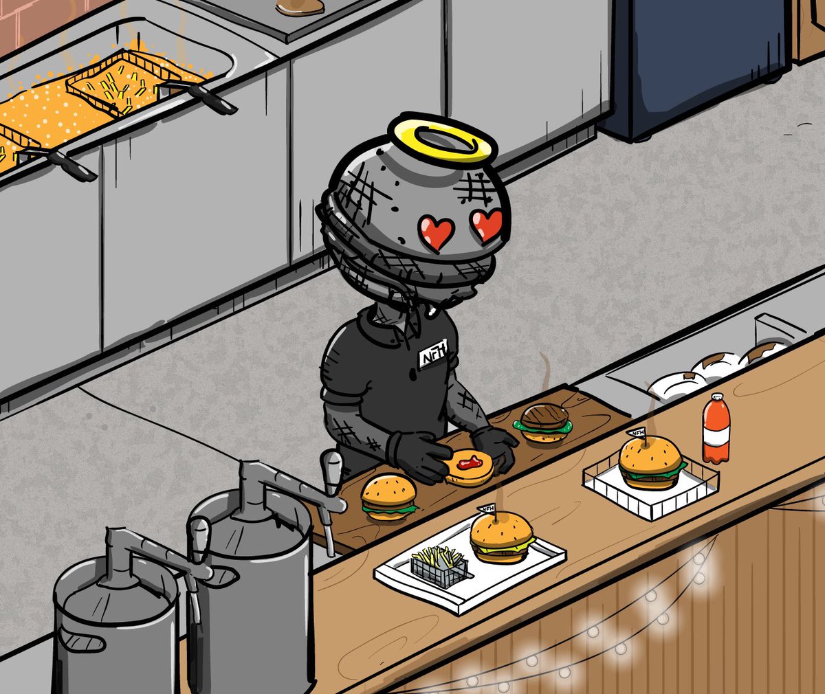 Our first sneak peek is being cooked, are you ready?🧑‍🍳

Any interaction with this tweet will be considered for whitelist 🍔

Stay tuned⏳

#Solana #SolanaNFTs #Solanagiveaway #NFTGiveaway #nfts