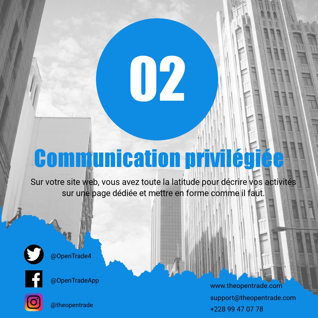 OpenTrade4's tweet photo. 7 Raisons d'avoir un site web pro pour son entreprise.
CONTACTEZ NOUS POUR LA CRÉATION DE VOTRE SITE WEB 👇👇👇

Mail : support@theopentrade.com
Whatsapp :  https://t.co/PZRzftIJM8

#opentrade #marketplace #SiteWebPro #TgTech #TechMadeInTogo https://t.co/aoPvCUy2mR
