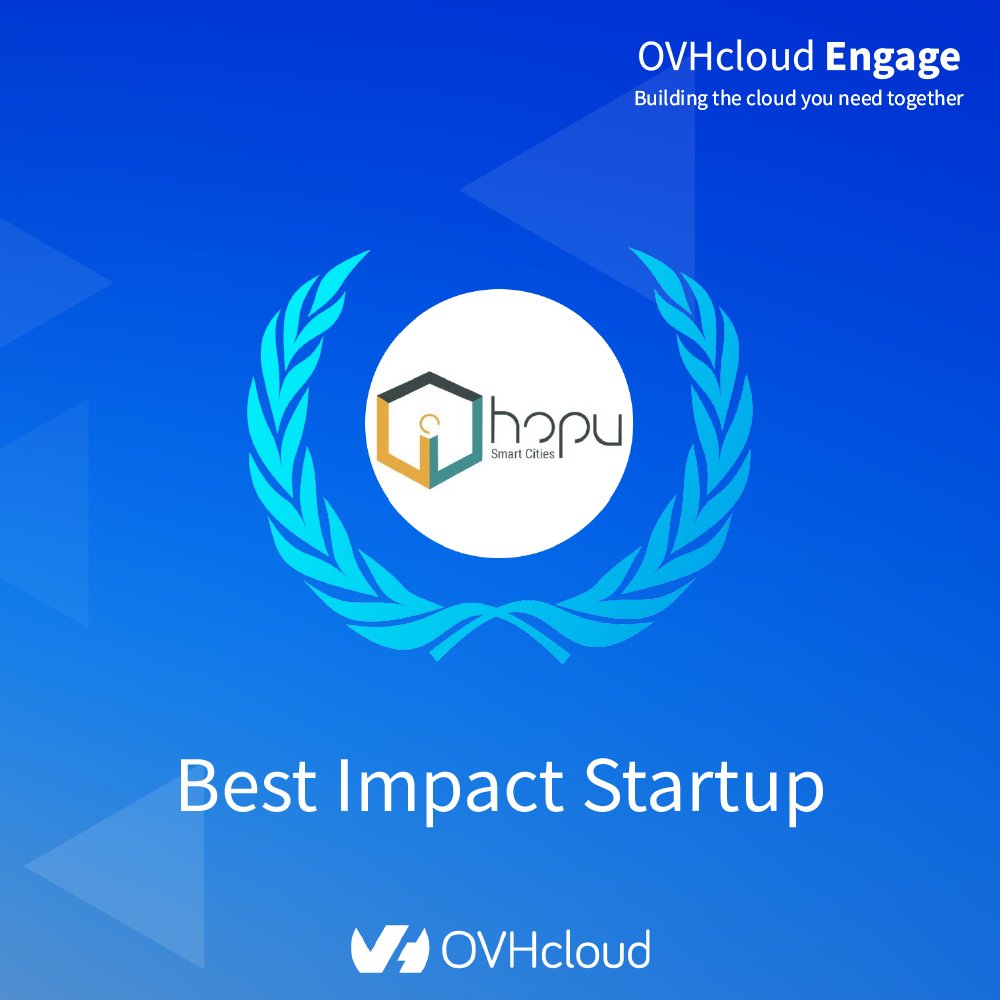 OVHcloud_ES's tweet photo. 🥇 Durante el #OVHcloudEngage celebrado la semana pasada con nuestro @OVHcloudStartup Program Leader, @ClarkeJonathan9, tuvimos el placer de premiar a dos de las #startups más prometedoras de nuestro ecosistema español.
🎉 ¡Enhorabuena @earthpulse_sl y @HOPUbiquitous!
