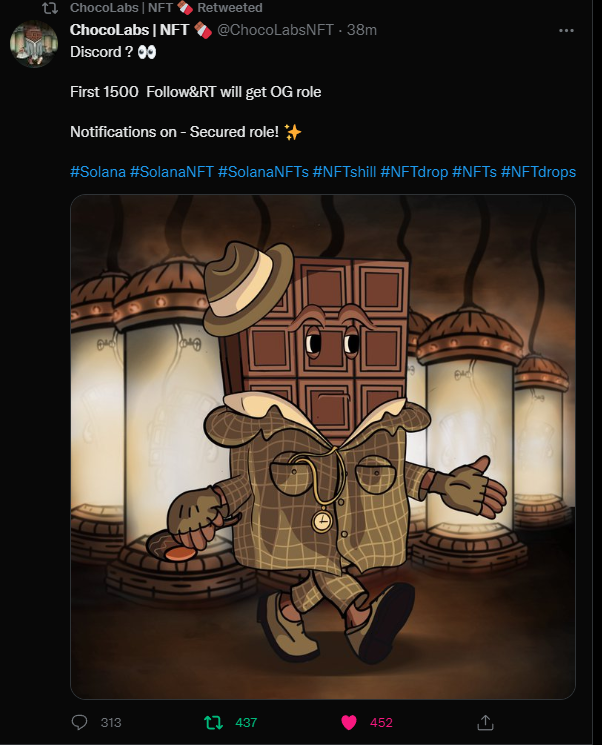Scoot21367115's tweet photo. @ChocoLabsNFT noti onnnn) https://t.co/SOsE9oMLWX