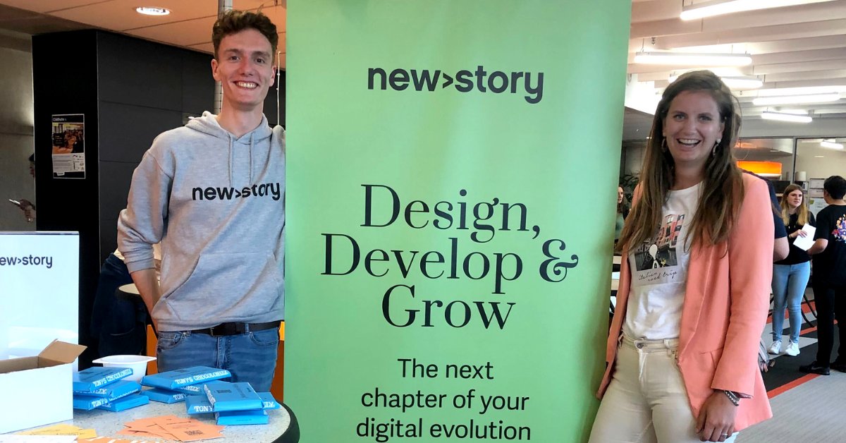 Samantha en Liam zijn op #CMDate geweest bij <a href="/deHaagseCMD/">deHaagseCMD</a>. Beide hebben enthousiaste CMD studenten gesproken over ambities en #stages bij New Story. Ook onze cultuur is ter sprake gekomen. Bijna overbodig; dit duo ademt onze vibe. Op naar meer Newstorians van de opleiding #CMD.🙌