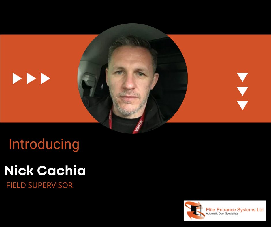 MEET THE TEAM | Nick Cachia - Field Supervisor
Nick based in Essex, covers Essex, Norfolk, Suffolk, London and Kent.
Find out more about our team >> eliteentrancesystems.co.uk/meet-the-team