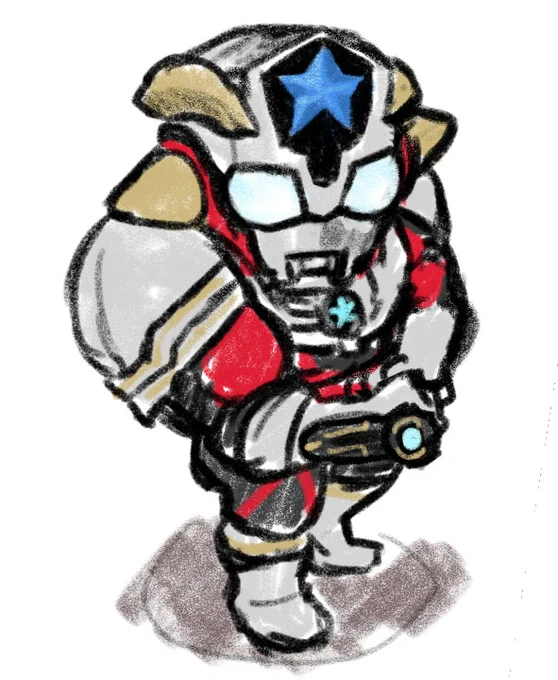 今日らくがきウルトラマンマッスル。 