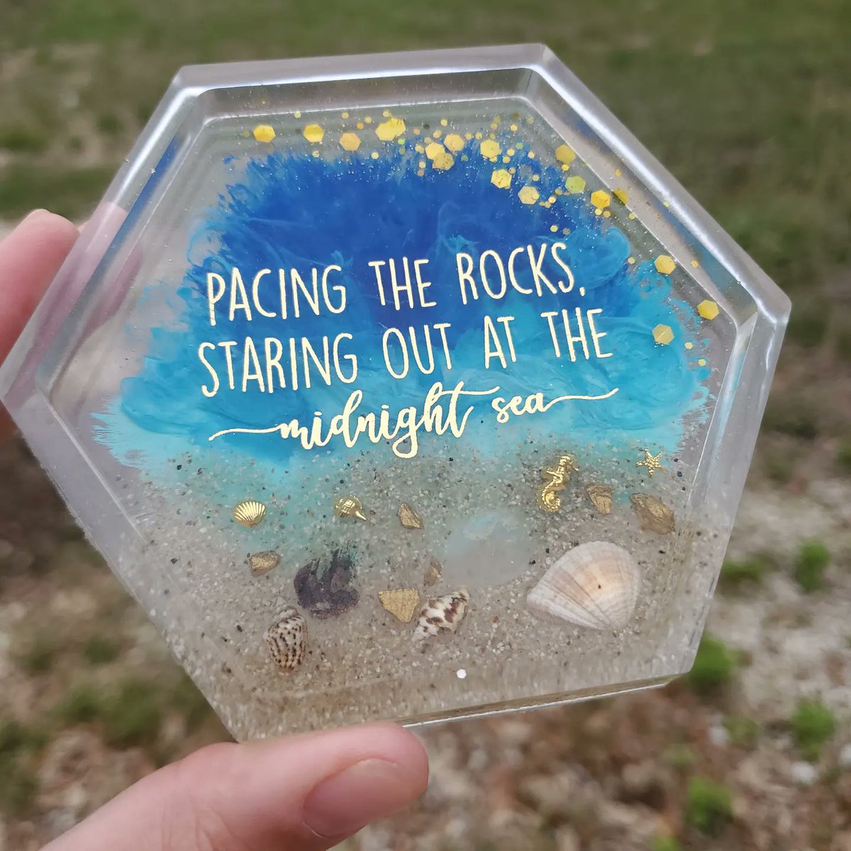 cabinsidecrafts's tweet photo. Some extra pics of the Olivia coasters to show off the holographic font ✨️ This reputation tray is also available! 
https://t.co/9NrW4jGNE0 ♡ https://t.co/bqKpL7rAZ5