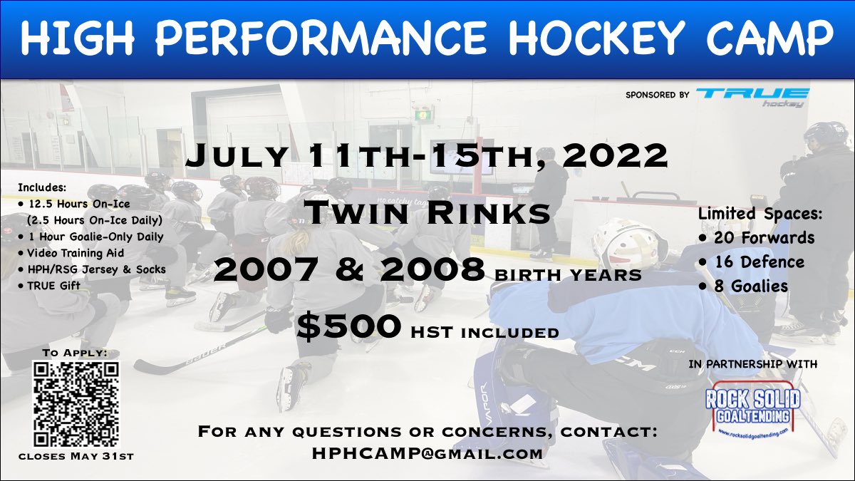 HPHCAMP's tweet photo. 🚨🏒 See announcement below for our upcoming summer camp🏒🚨   Link to register: https://t.co/iAil6vEVdK
Also scan QR code for registration! https://t.co/aKa6mPecIZ