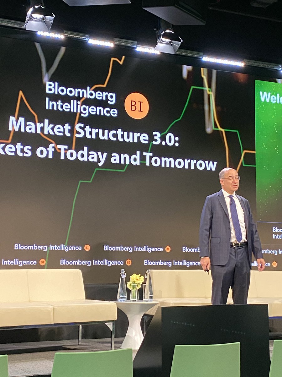 Fintech_Brennan's tweet photo. At @Bloomberg today, @ltabb hosting conference on Market Structure. Great lineup of speakers, and it’s exciting to be back to in person events! https://t.co/V1xFC3rHai