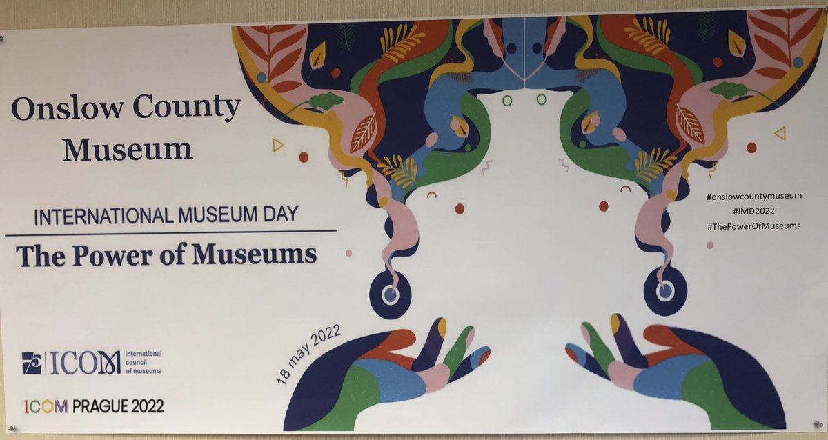 DowningsHistory's tweet photo. International Museum Day! Free admission, open til 7pm, and behind the scenes tours of collections #IMD2022 #ThePowerofMuseums #onslowcountymuseum https://t.co/qi4TT6Fgel