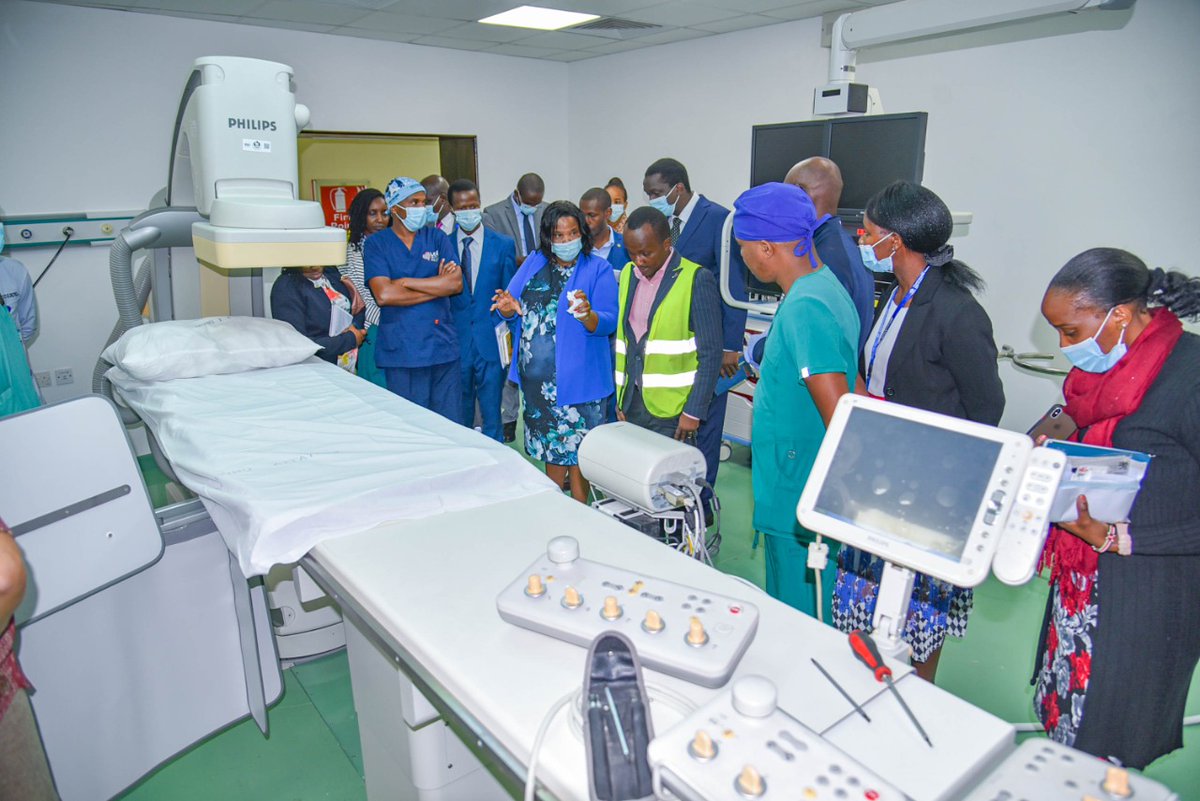 OliveMugenda's tweet photo. The Cath-Lab at KUTRRH is now ready for commissioning. Cath-Lab is a specialised lab that deals with diagnosing blockages within the heart, unblocking as well as performing other interventions like cardiac pacemaker placements.
A great milestone for KUTRRH, MoH and Kenyans. https://t.co/HiTUi5SZZS