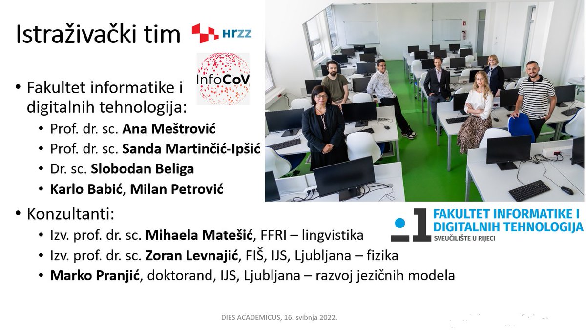 InfoCoV3's tweet photo. Thank you @uniri for recognising our effort during the #research of COVID-19 communication on social media. It was exciting to work on the @InfoCoV3 project funded by the @hrzz_science.
We will continue our #research as the @SemTechLAB1, FIDIT, @UniRijeka https://t.co/kbCy1i7Xq0