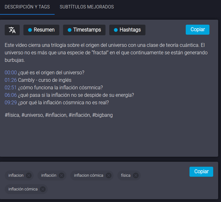 SynTube's tweet photo. El video analizado esta semana es: https://t.co/70BfD4ZdbY del canal de @QuantumFracture . Los resultados los podéis ver en la imagen de este tweet o directamente en la web de @SynTube con el siguiente enlace:

https://t.co/HAqdxg22Yv 

#Multiverse #Science #Youtube #AI #SEO https://t.co/vCN6EAzv0y