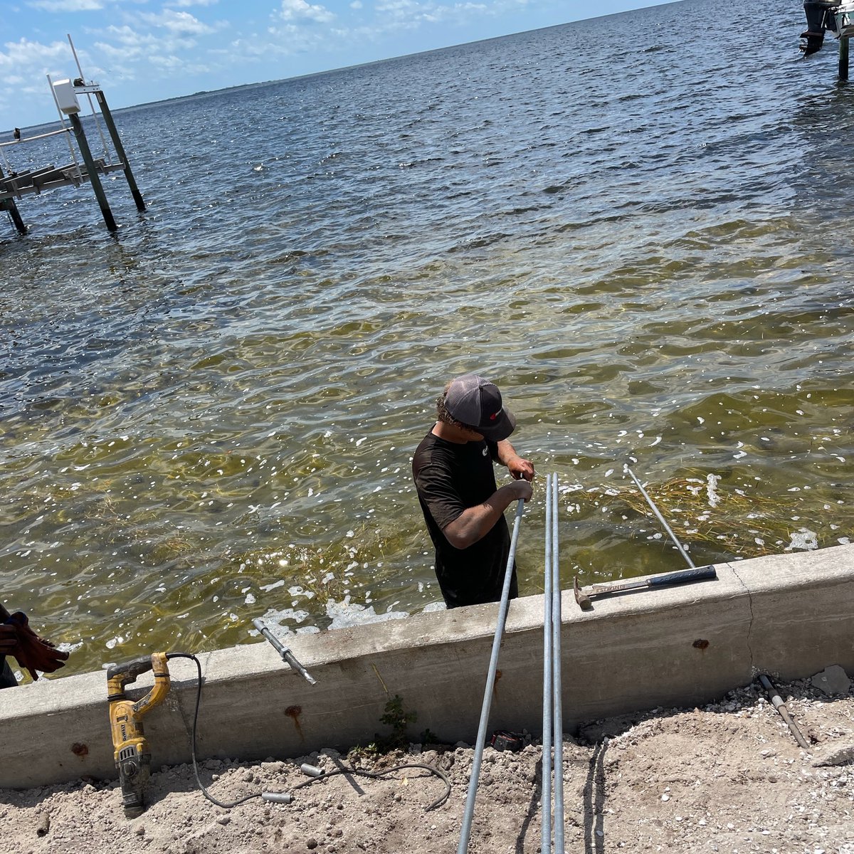FoundationPros's tweet photo. Not only do we stabilize foundations, but we also stabilize sea walls. We are installing tie-backs in Tarpon Springs, FL. Call us for your foundation or existing sea wall stabilization needs. #floridaisourfoundation #foundationpros #seawallstabilization https://t.co/f9lWvxIqO9