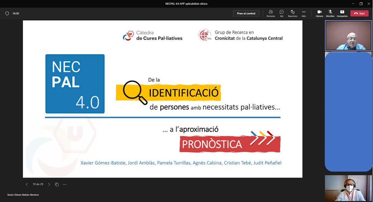 drjjulia's tweet photo. Sessió de Cures Pal·liatives del Barcelonès Nord i Maresme liderada per Cures Pal·liatives ICO Badalona. @Xgba parlant sobre l'instrument #NECPAL 4.0 #palliativecare @ICO_oncologia https://t.co/ELAQJH72wC