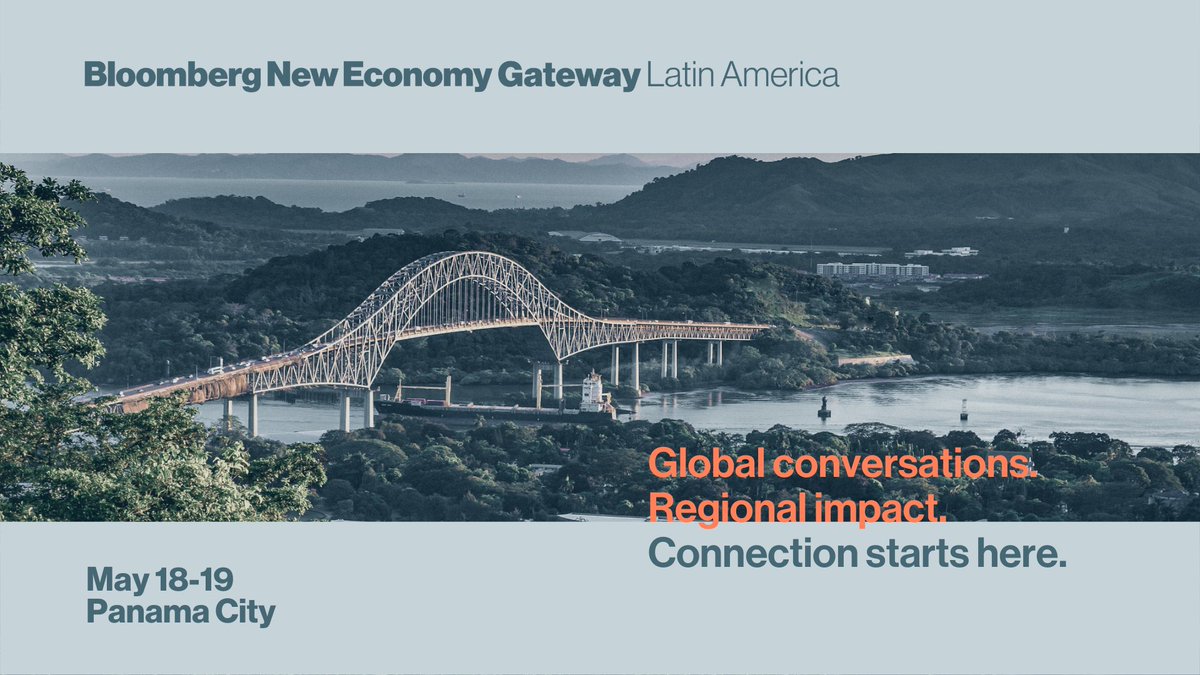 BBGNewEconomy's tweet photo. Tune in to #NewEconomyGateway Latin America LIVE from Panama City starting at 10:30 am EDT (9:30 am EST) to hear from public and private sector leaders on Restoring Growth, Jobs and Trust https://t.co/sTKC7MLFfb https://t.co/wLzY6nTgRx