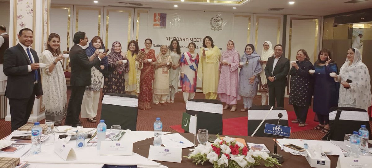 ncswpk's tweet photo. Live updates  from the 71st board meeting of the NCSW being held in Islamabad today. Good news coming in from our new Balochistan Commission Chair heading commission there  ; the funds for the commission in balochistan have been allocated activating operations there ! https://t.co/eGPbQOX1HS