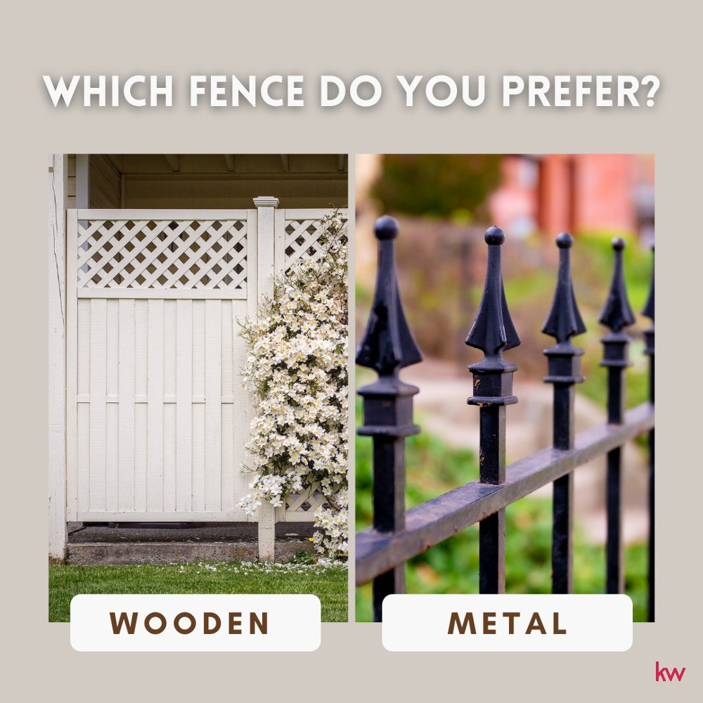 realtordevers's tweet photo. Which fence type better suits your home, wood or metal? #thisorthat #woodenfence #metalfence #backyardfence #backyardgoals #dreambackyard #realestate #homedecor #homegoals https://t.co/Tz4QD9QuEa