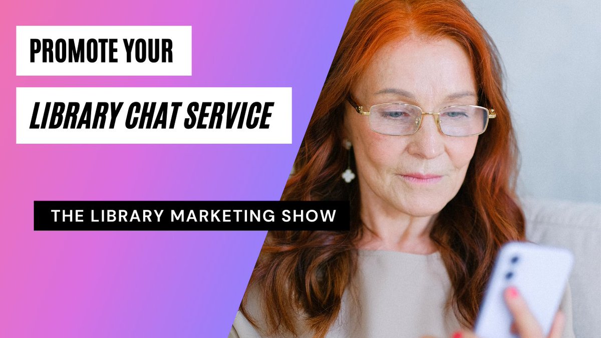 webmastergirl's tweet photo. 💬Sara of the Washington State Library asked for help promoting library chat services. I have 6 suggestions that will work for any size library! [VIDEO] https://t.co/t3BmZbuprE #LibraryMarketing #LibraryChat https://t.co/cbxyVY1mc0