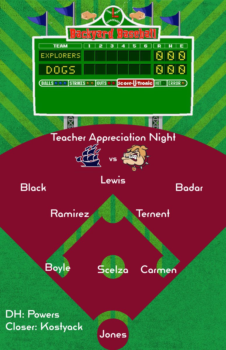 Join us tonight for our final home game of 2022 as we celebrate our teachers and take on <a href="/HudsonBaseball/">Hudson Explorers Baseball</a> at 5pm 

Graphic by <a href="/jphowell23/">Jordan Howell</a>