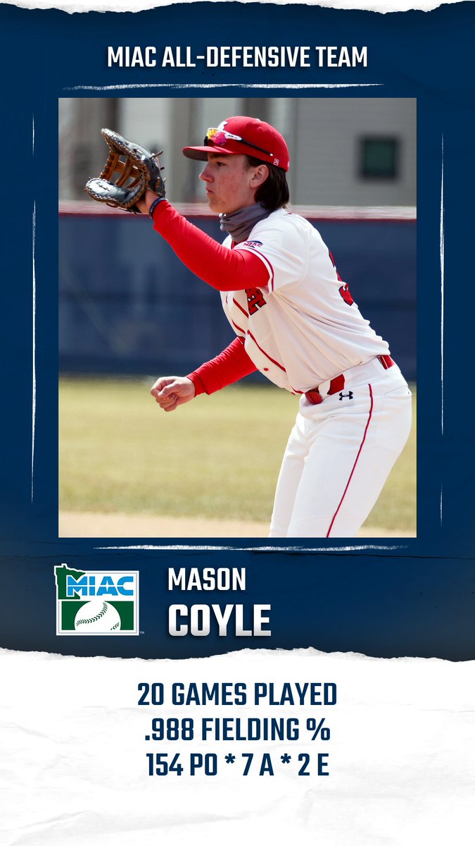 SMUMNAthletics's tweet photo. BB - Congrats to @SMUBaseball's Trevon VanEgtern, Andrew Fischer &amp; Mason Coyle on their MIAC post-season honors! Release: https://t.co/DGx7Dfnq3n https://t.co/qiVXilOMWf