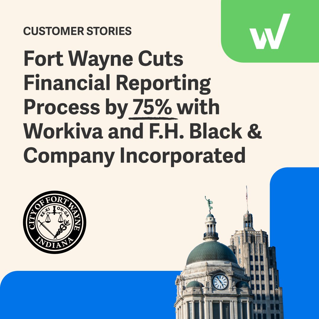 Workiva's tweet photo. Creating budget books for the city of Fort Wayne, Indiana once took hundreds of hours, and changing one number could mean 30 minutes of extra work.
👉 Find out how the team streamlined their reporting process: https://t.co/nzNgEfARAA
#WorkivaCustomer #FinancialReporting https://t.co/ZZ773EIXXD
