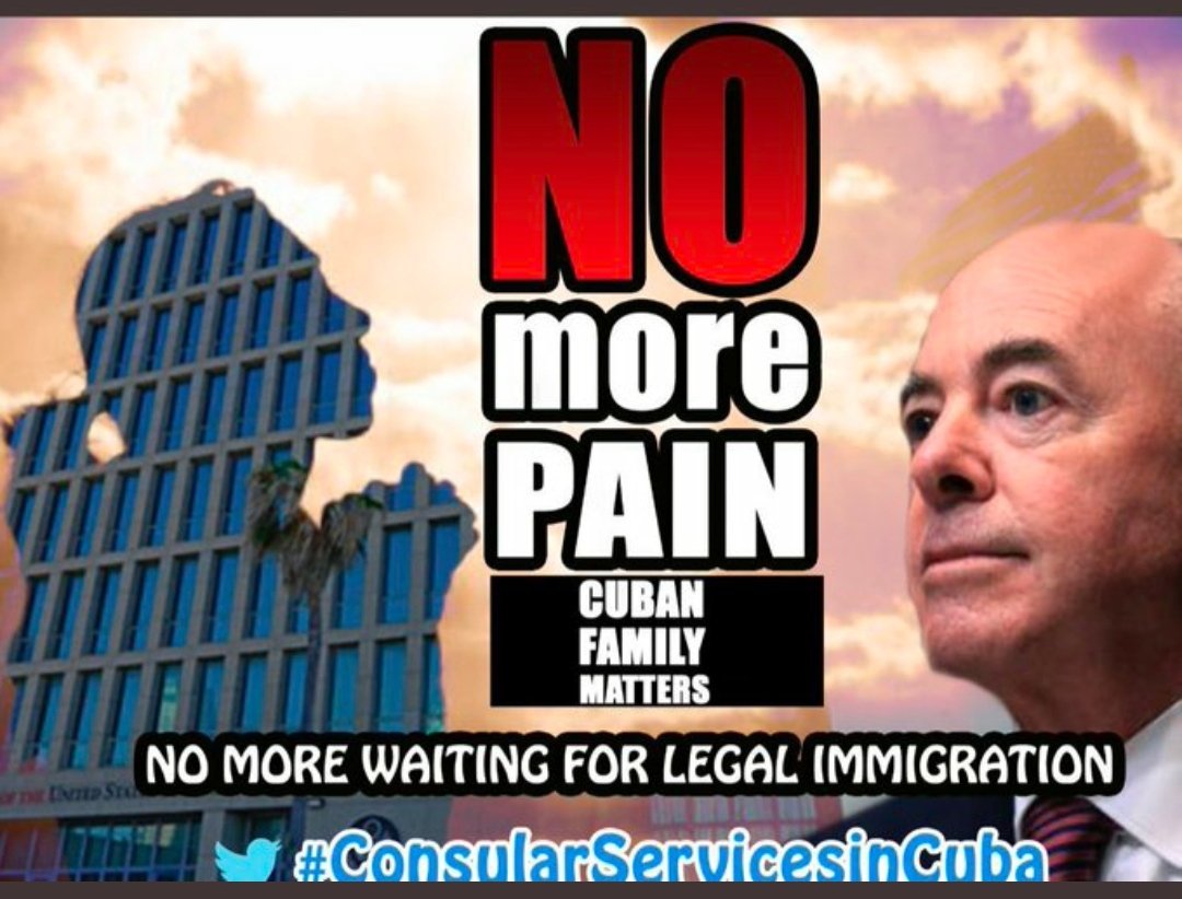 Patrici43164134's tweet photo. #ConsularServicesInCubaAllCategories #NoMoreGuyana #ContinueCFRP #NoMorePainForcubanfamilies @POTUS @USEmbCuba @WHAAsstSecty @Cartajuanero @StateDept @SecBlinken @SecMayorkas @DHSgov @USCISDirector @EMendrala @SenatorMenendez @SenateDems @RepMariaSalazar @MarioDB @DebbieforFL https://t.co/igFtYZemUb