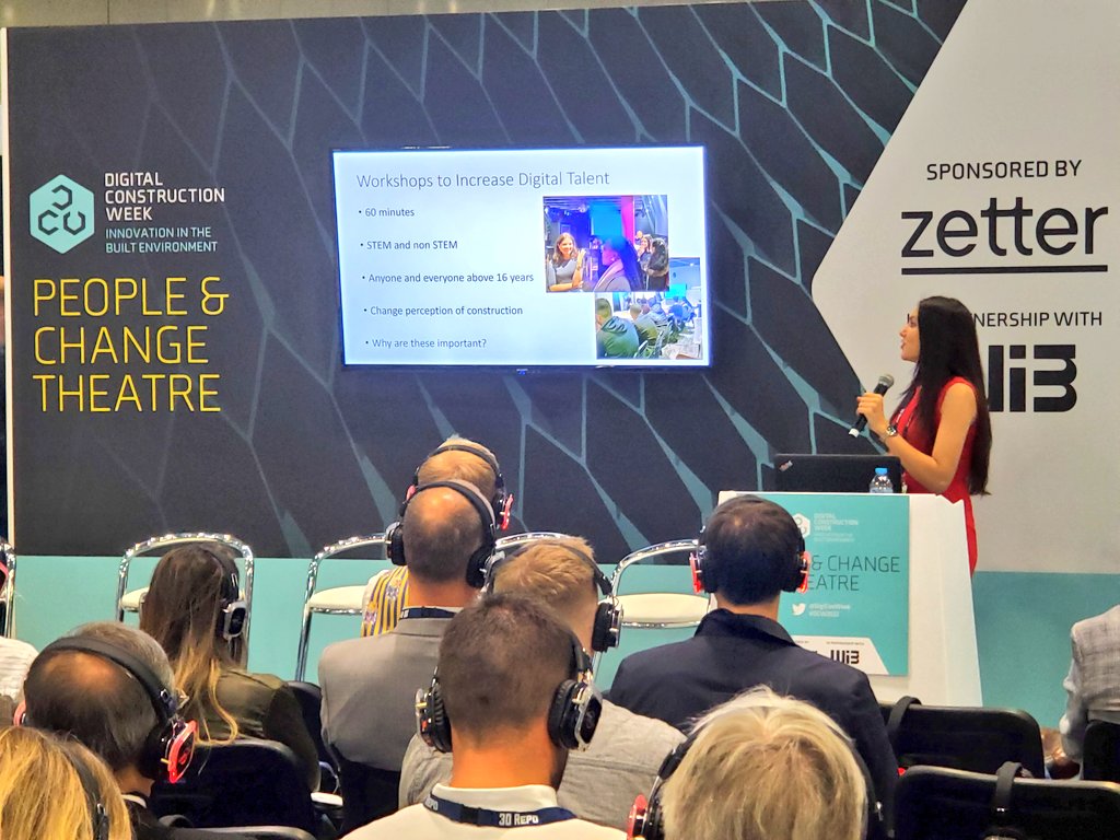 GementUK's tweet photo. Gement Chief Exec, Rebecca Rickwood, is currently in the 'People and Change Theatre' at @DigiconWeek discussing how to increase digital talent in the construction industry.
#DCW2022 #DigiConWeek #DiversityandInclusion #UKConstruction https://t.co/R1l4S8THXo