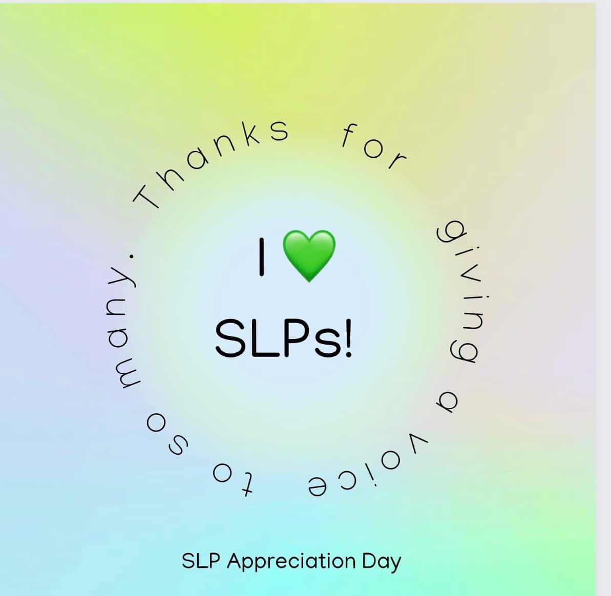 Thank a SLP today! They do so much more than correcting speech errors!!