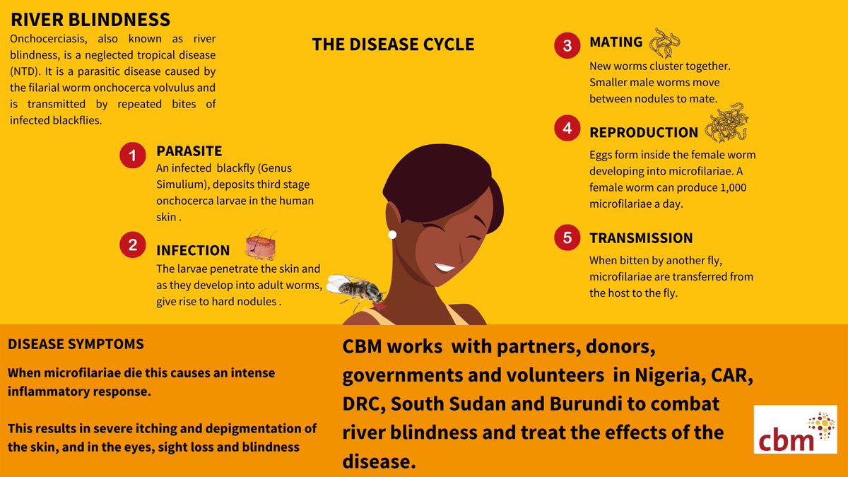 Probably more than you wanted to know about river blindness- the second most common cause of blindness due to infection in the world.
#BeatNTDs
@CBMworldwide
