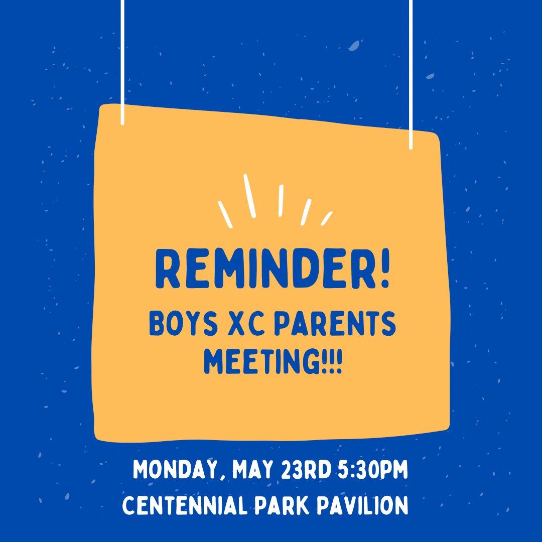 PHStigerspeed's tweet photo. Reminder: All Pryor boys JH and HS Cross Country Parents, we will have a brief parents meeting on Monday May 23rd at 5:30 at the Centennial park pavilion. Hope to see you all there! #phstigerspeed #buildthefuturenow @Pryor_Athletics https://t.co/tzVQ6jRI88