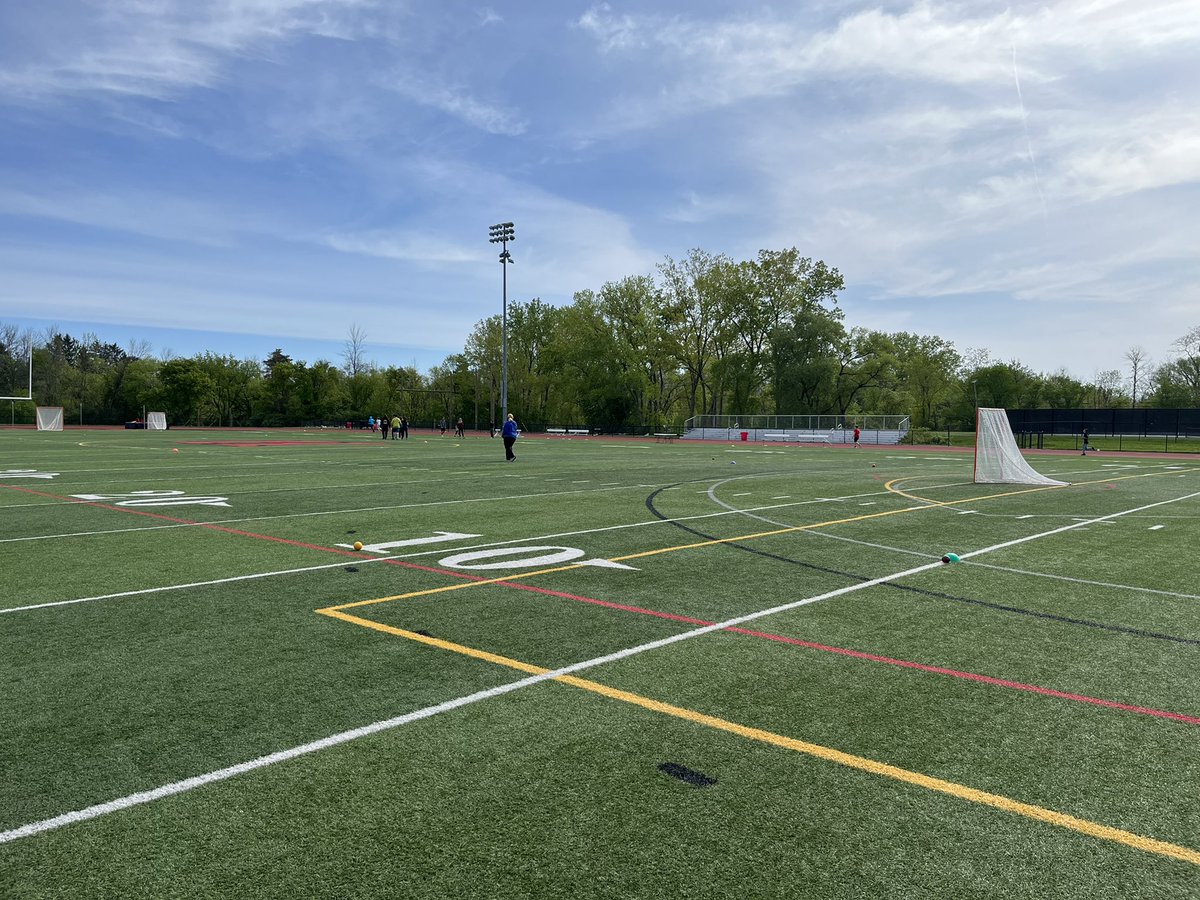 HiltonCadets's tweet photo. Mrs. Centola’s class playing some Bocce Golf on the turf as Mr. Gross’s class gets in some laps on the track in our HS PE classes. #LifetimeActivity #GreatToBeOutside #GoCadets https://t.co/aNsu59fLqo