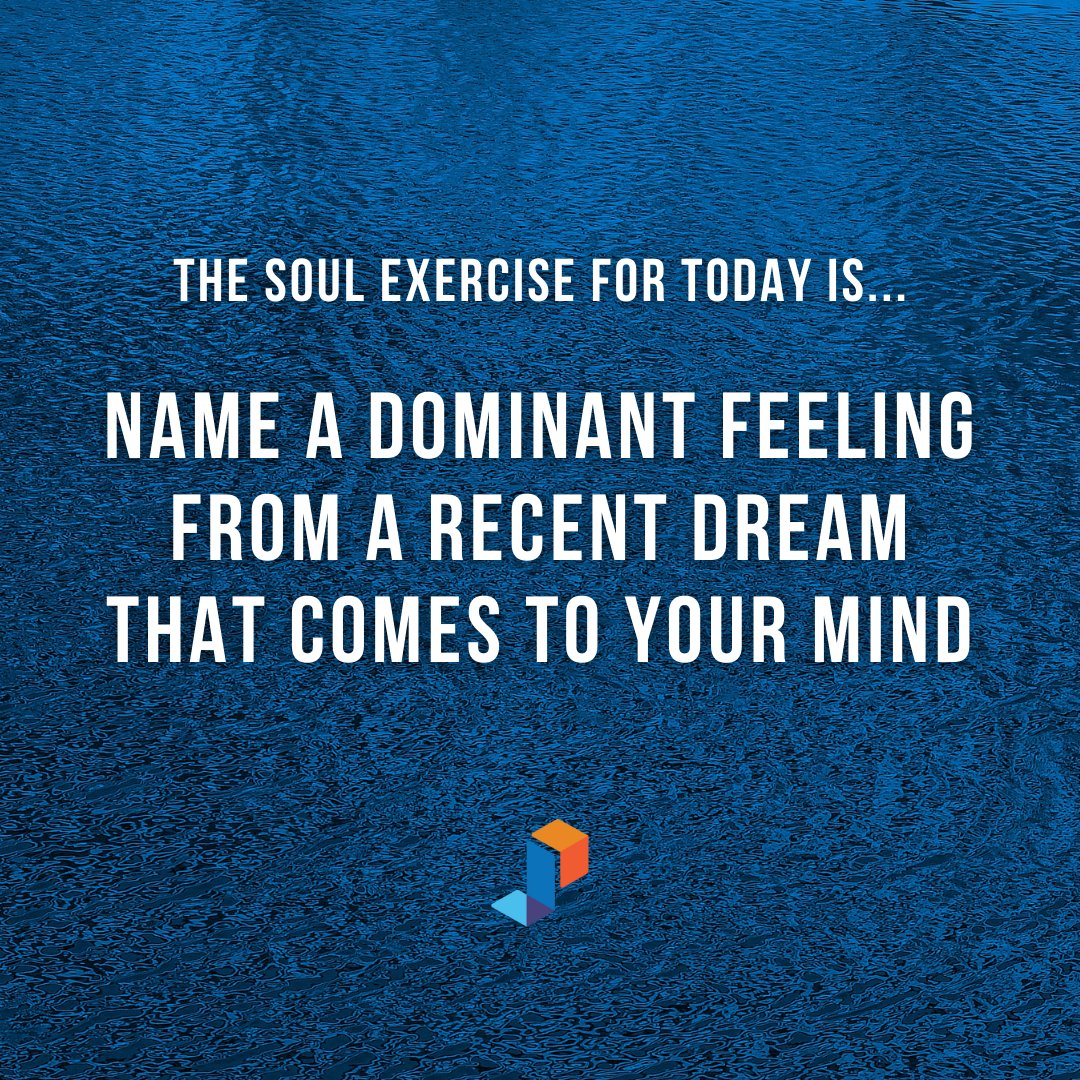 TheJungPlatform's tweet photo. The Soul Exercise for today is...

Name a dominant feeling from a recent dream that comes to your mind.

Enter your answer in the comments and join us every Wednesday for a new soul exercise! https://t.co/cnvfF4QqBG