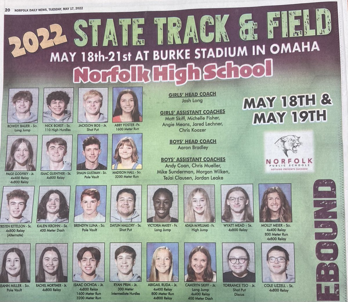 Congratulations and Good luck to our State Track and Field qualifiers! #npspanthers ⁦<a href="/NPSActivities/">NPS Activities</a>⁩ ⁦<a href="/nsaahome/">NSAA</a>⁩