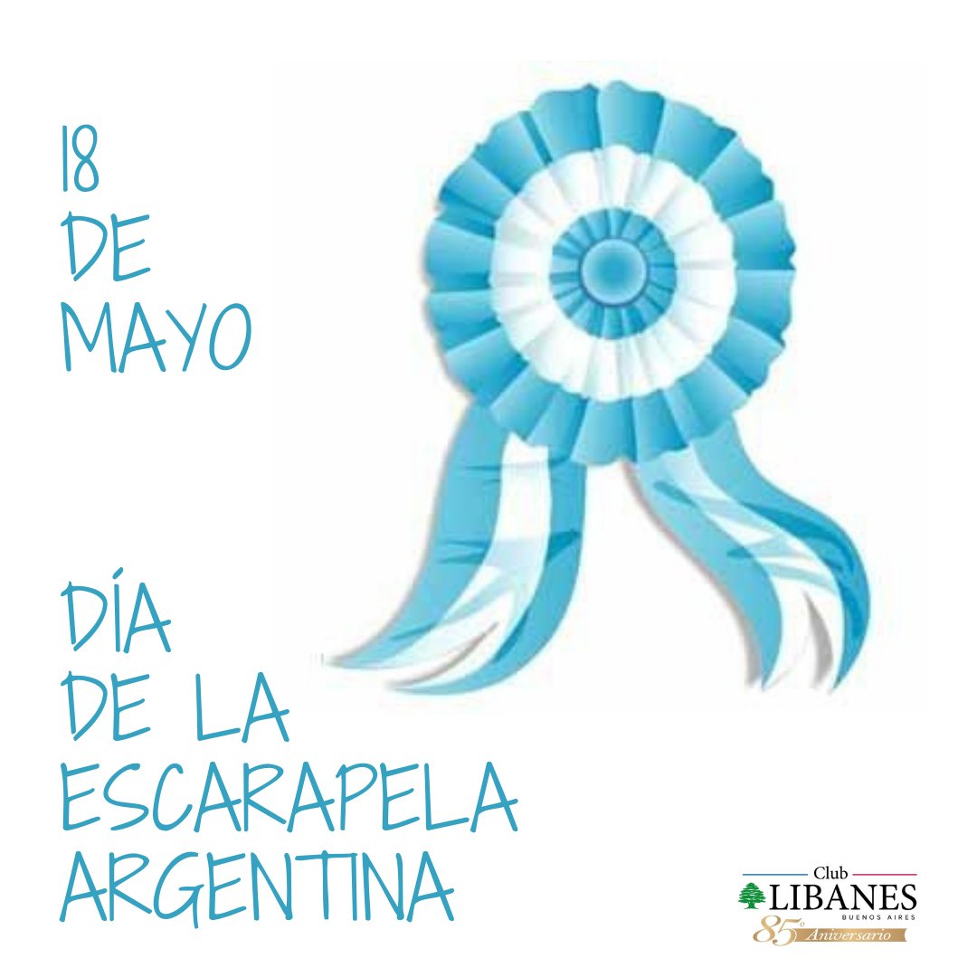 18 de marzo día de la #escarapela Argentina
<a href="/CLUBLIBANESBA/">CLUB LIBANÉS DE BSAS</a>