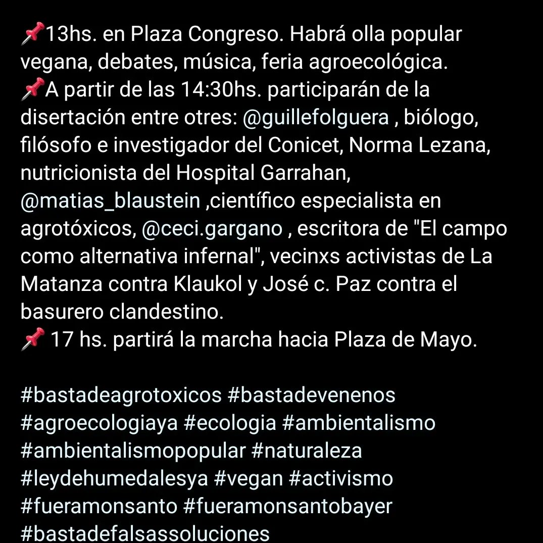 BlausteinMatias's tweet photo. Marcha mundial contra Monsanto, Bayer, Syngenta

Allí estaremos compartiendo unas palabras y unos abrazos.

#bastadeagrotóxicos 
#bastadeagronegocio 
#bastadevenenos 
#bastadefalsassoluciones 
#poderdirectodelpueblo https://t.co/jyEhimnS9D