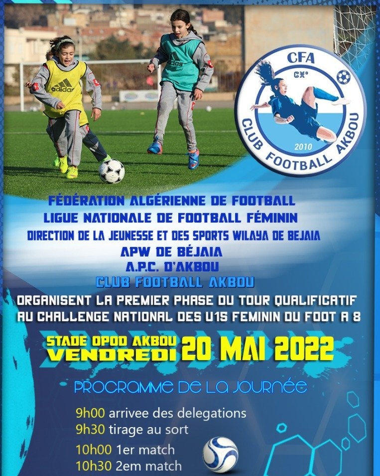 lnffdz's tweet photo. Compétition Nationale U15 "2021/2022"

- 1ère phase du tour qualificatif "Akbou" (20 Mai 2022) https://t.co/v9ALosAH3d