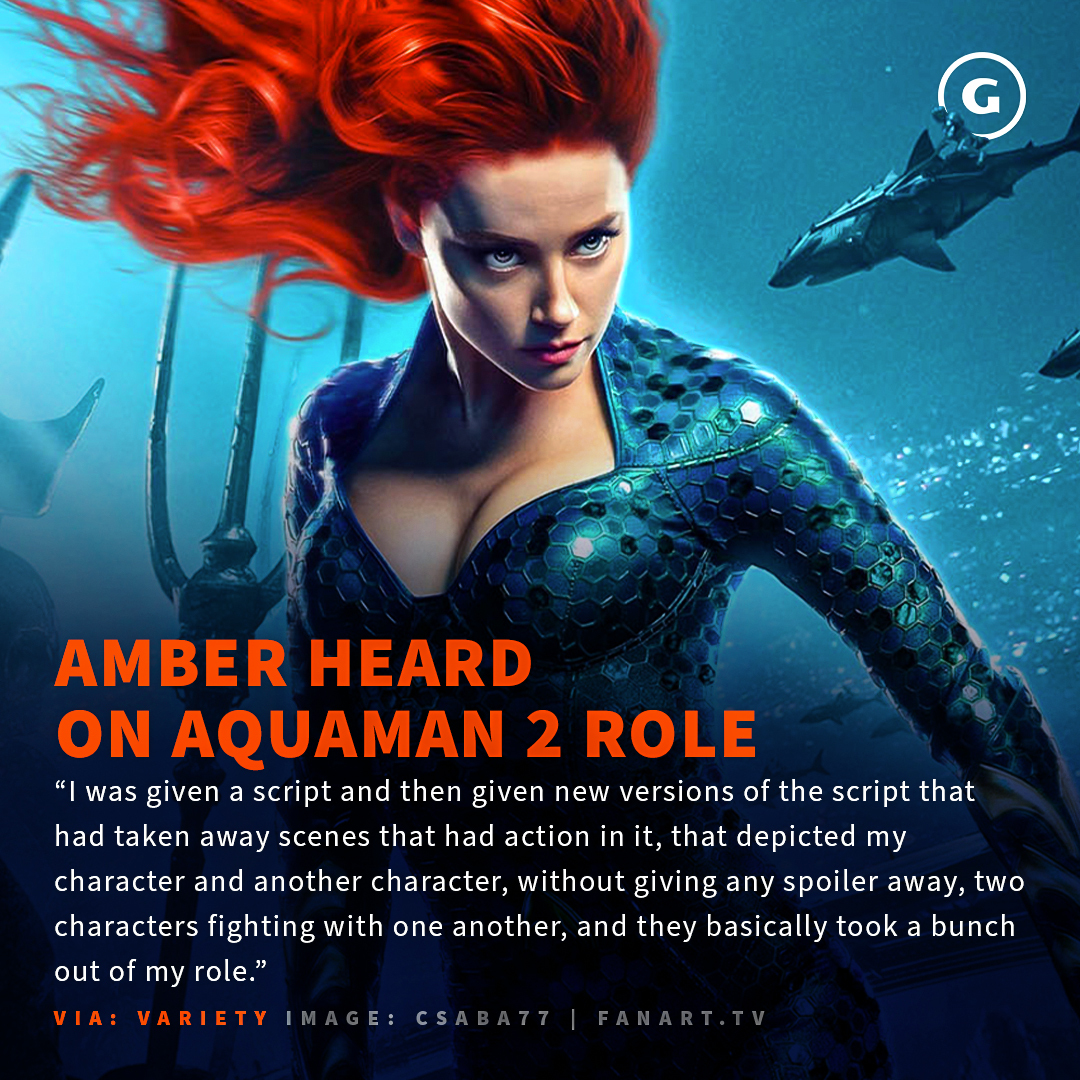GameSpot's tweet photo. During her trial with Johnny Depp, the Aquaman star said her role in the upcoming sequel has been severely lessened. https://t.co/oxqRKrlvaw