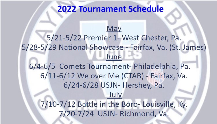 U17Vogues's tweet photo. Updated schedule 5/18 https://t.co/f0WOYI8Acf