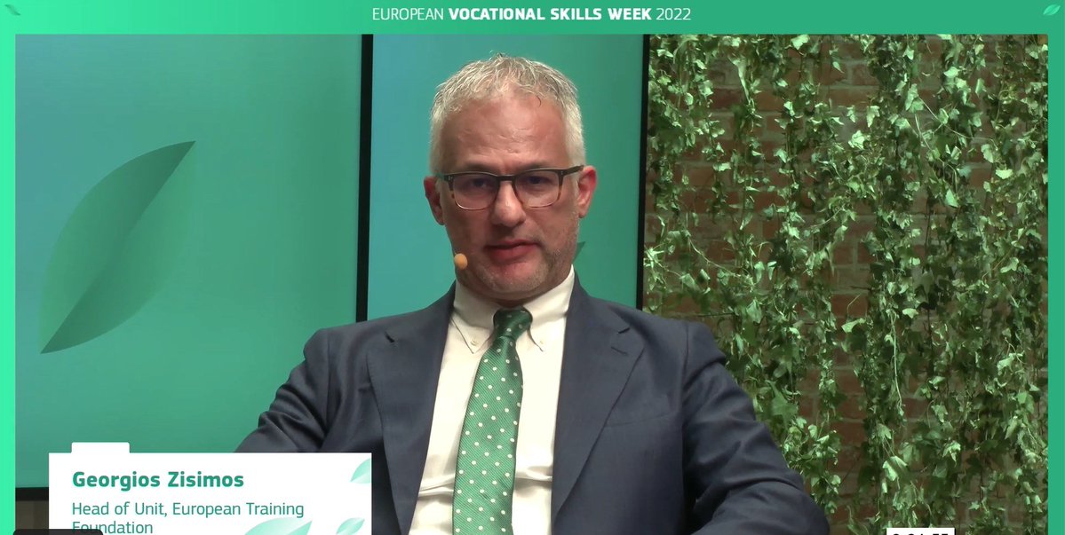 Cedefop's tweet photo. 🔹 Excellence in, and internationalisation of, #VET. Panel discussion introduced by @etfeuropa's @GZisimos and moderated by @EU_Commission's @JoaoSantosEU.
#EUVocationalSkills 2️⃣0️⃣2️⃣2️⃣.
👀 Watch live: 🔗 https://t.co/12m7Pz55u0
#EVSW2022 https://t.co/IHMqPdZ7tQ