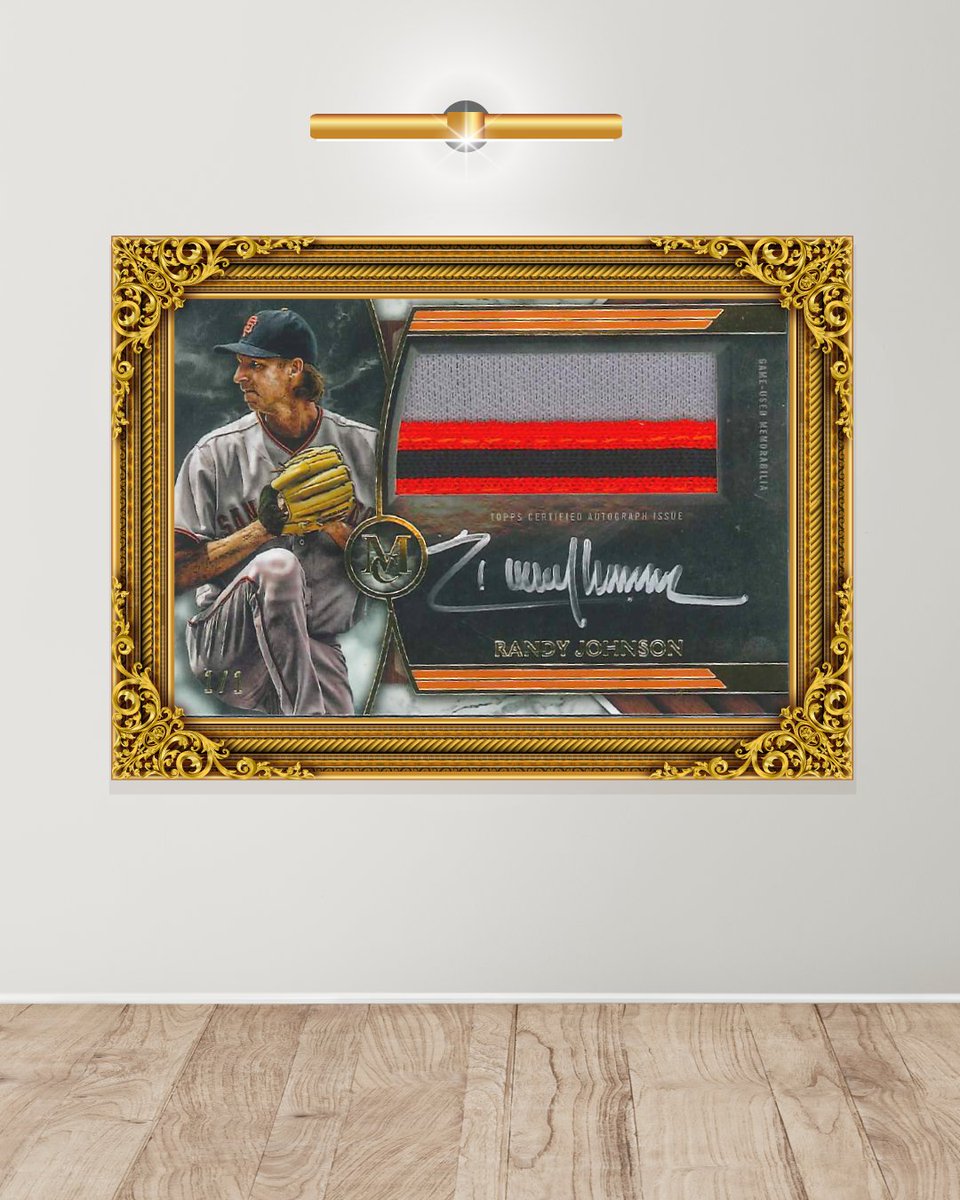 Topps's tweet image. A work of art belongs in a museum! 🖼 😍

In honor of International Museum Day, we're giving you a sneak peak at this year's Topps Museum Collection. Check out this sweet Randy Johnson auto relic!

#InternationalMuseumDay | #MuseumDay | #RandyJohnson | #Topps
