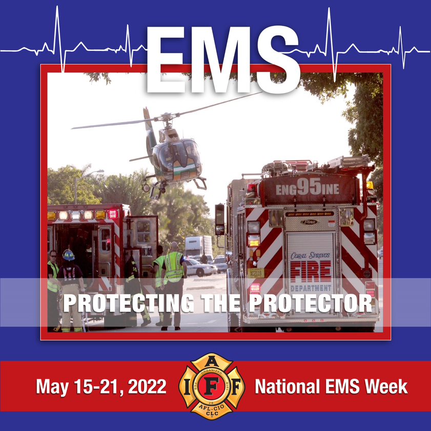 AFFI1935's tweet photo. Maintain situational awareness: When working in the roadway, be sure to wear the appropriate high-visibility safety vest, position apparatus to create a safe work zone and watch out for oncoming traffic. https://t.co/flmW4SExbM #ProtectingtheProtector #EMSWeek https://t.co/OJdNqwXsUC